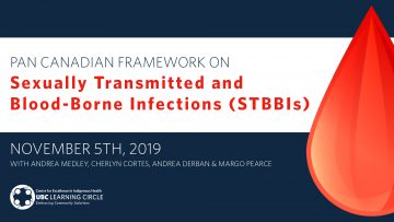 November 5th, 2019 – Pan Canadian Framework on Sexually Transmitted and Blood-borne Infections (STBBIs)