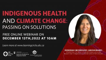 December 13th, 2022 – Indigenous Health and Climate Change: Passing on Solutions with Deborah McGregor