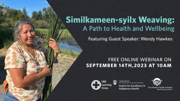 September 14th, 2023 – Similkameen-syilx weaving: A Path to Health and Wellbeing with Wendy Hawkes