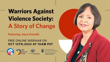 October 12th, 2023 – Warriors Against Violence Society: A Story of Change with Joyce Fossella