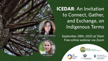 September 28th, 2023 – ICEDAR: An Invitation to Connect, Gather, and Exchange, on Indigenous Terms with Cash Ahenakew, Aurea Rocha and Lily Ivanova