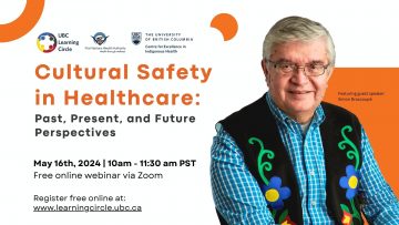 May 16th, 2024 – Cultural Safety in Healthcare: Past, Present, and Future Perspectives with Simon Brascoupé