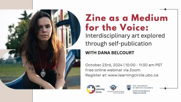 October 23rd, 2024 – Zine as a Medium for the Voice: interdisciplinary art explored through self-publication with Dana Belcourt