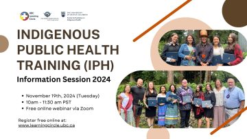 November 19th, 2024 – Indigenous Public Health Training: Information Session 2024