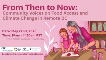 May 22nd, 2025 – From Then to Now: Community Voices on Food Access and Climate Change in Remote BC